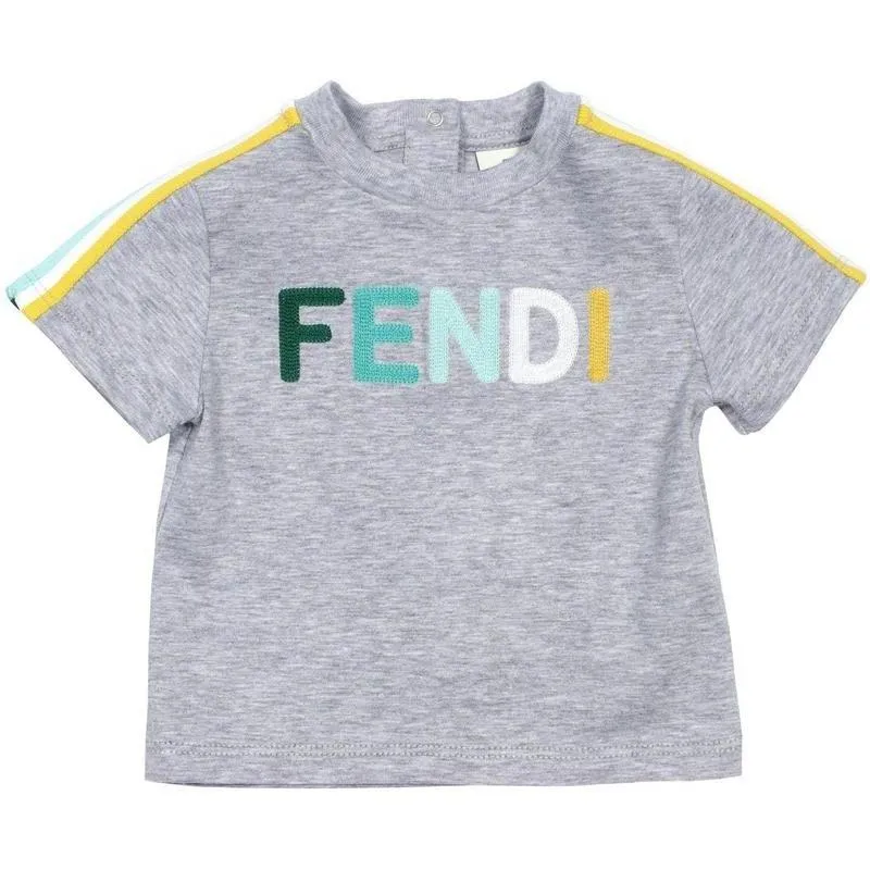 Graues Logo T-Shirt für Babyjungen