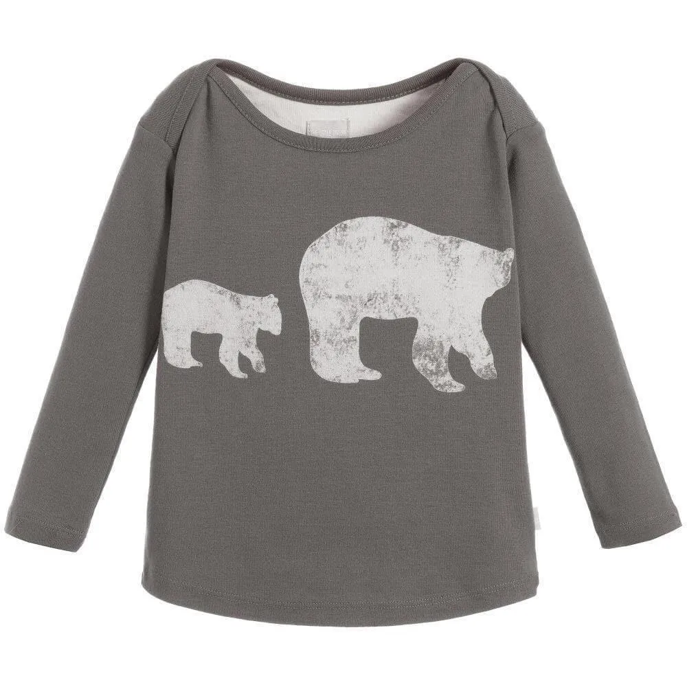 Graues Eisbär-Oberteil und bequeme Hose für Babyjungen
