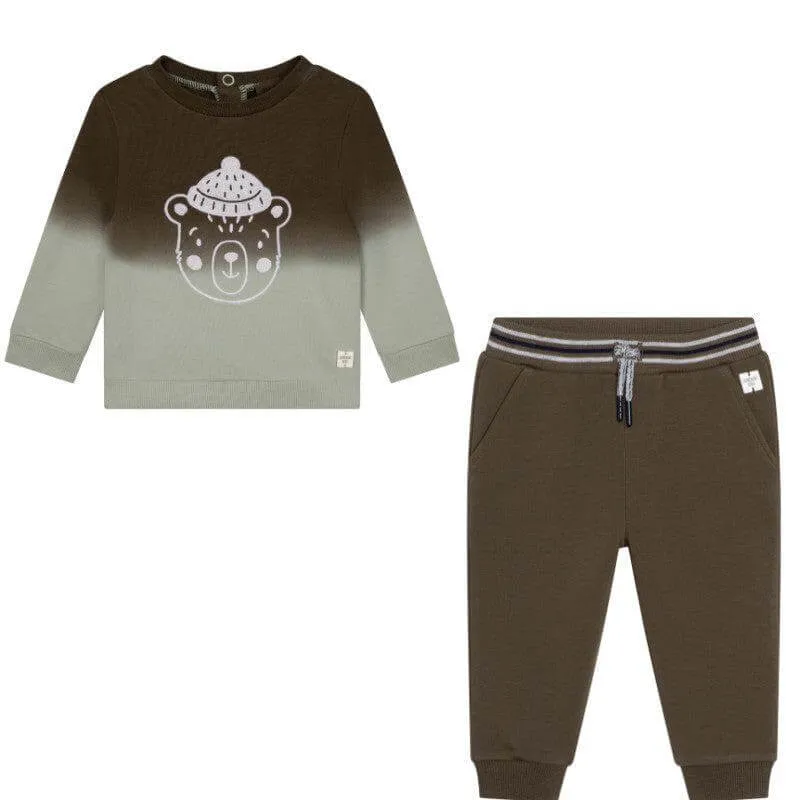 Baby Boys Khaki T-Shirt & Jogginghosen