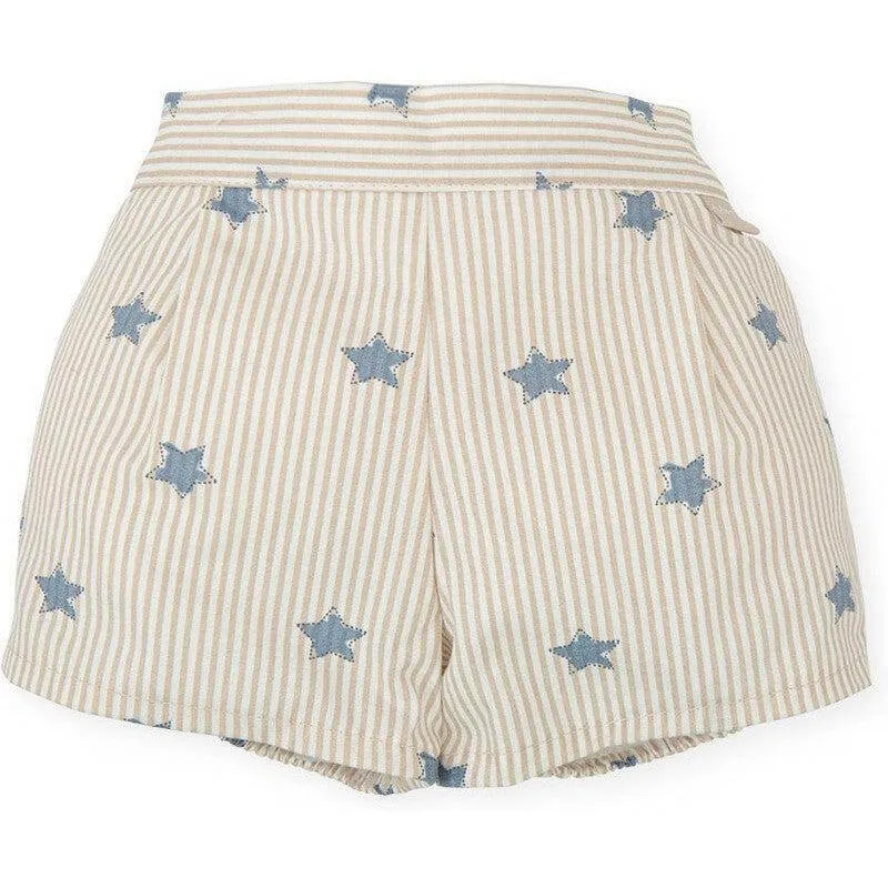 Gestreifte Sternen-Shorts für Babyjungen