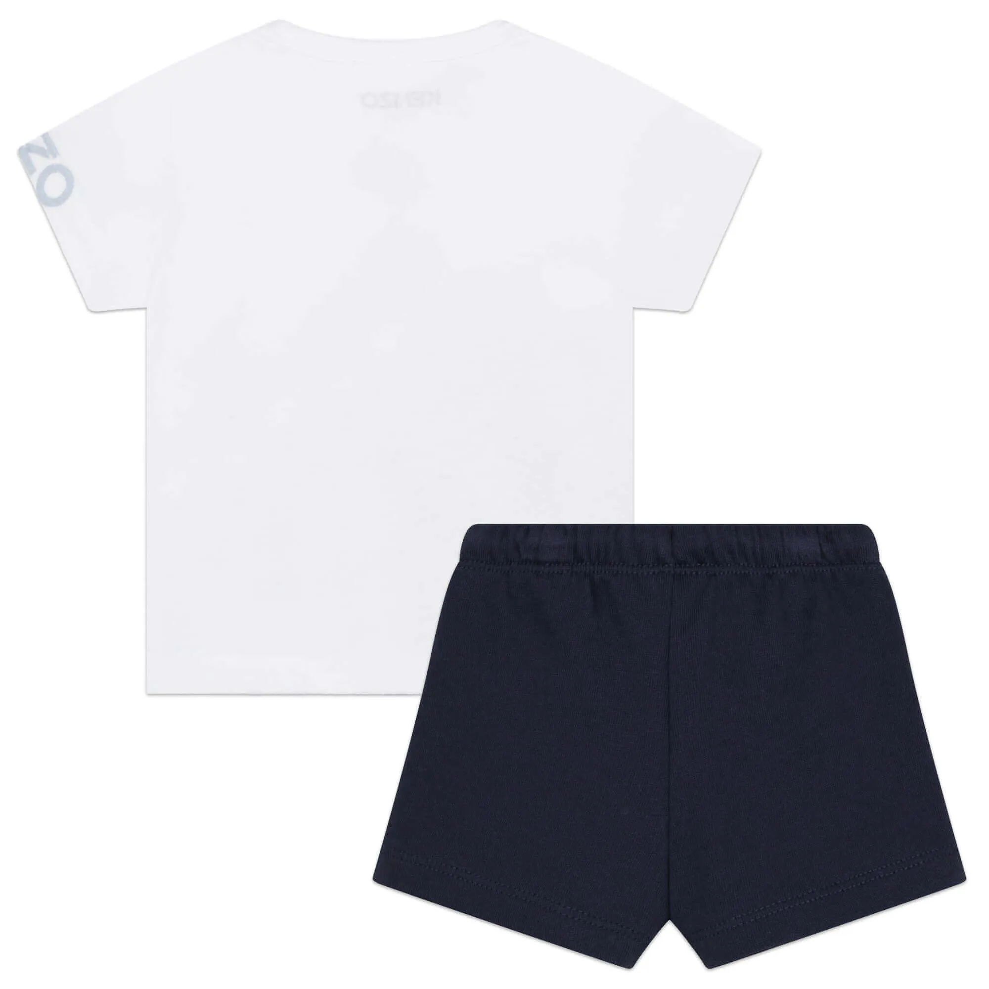 Baby Jungen Weiß Und Blau Elefanten Shorts Set