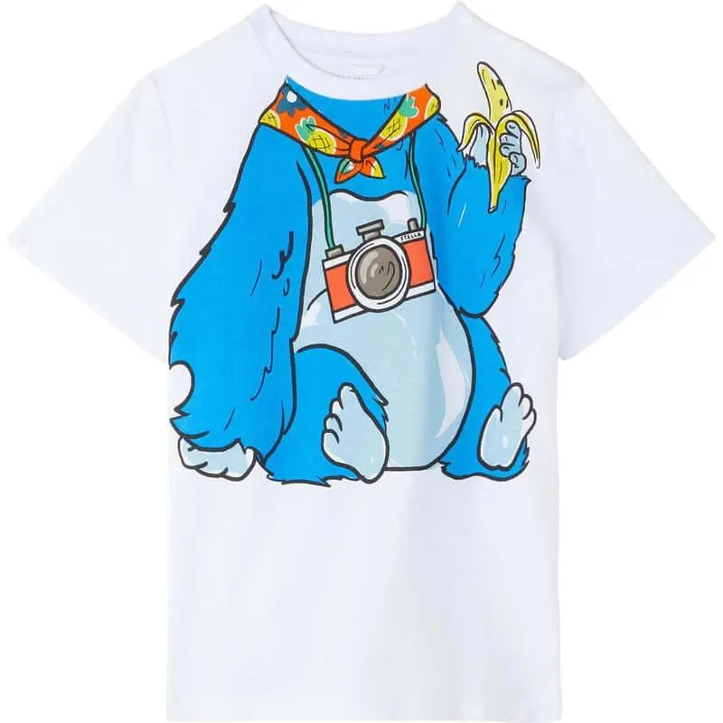 Weißes Baumwoll-T-Shirt für Babyjungen