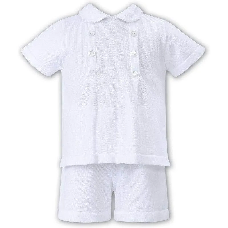 Bio-Kurzarmset in Weiß für Babyjungen