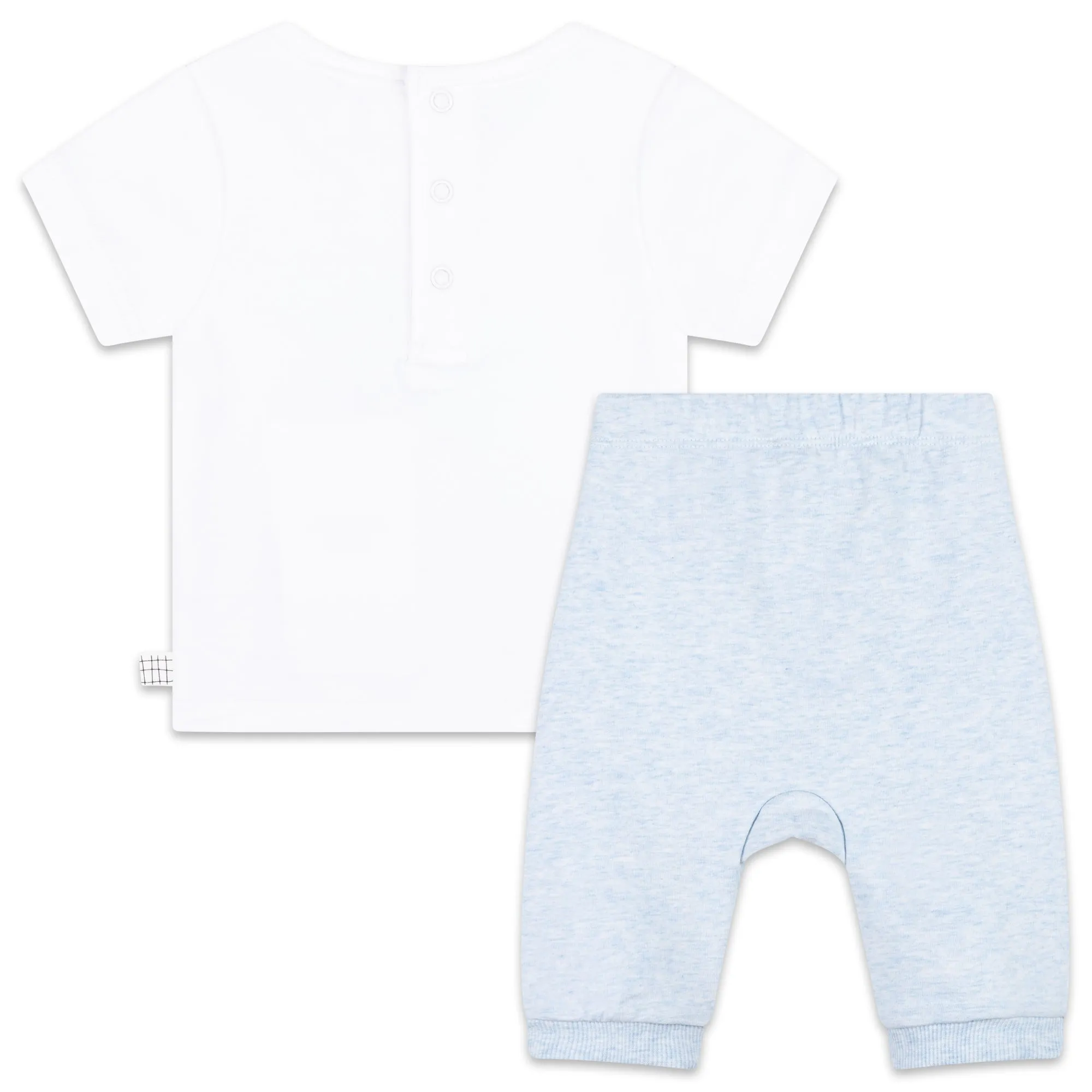 Weißes T-Shirt   Joggerhose für Babyjungen