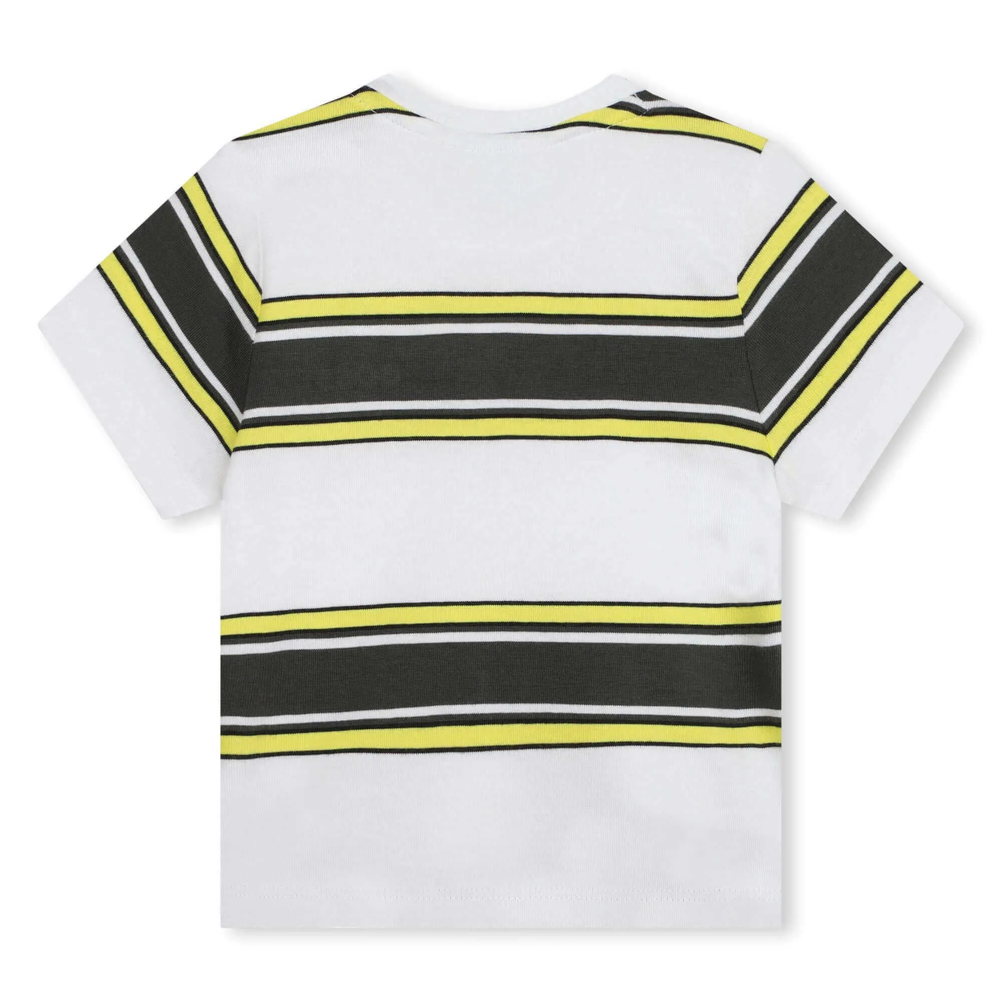 Baby Boys Gelb & Marine Blau Gestreiftes Kurzarm T-Shirt