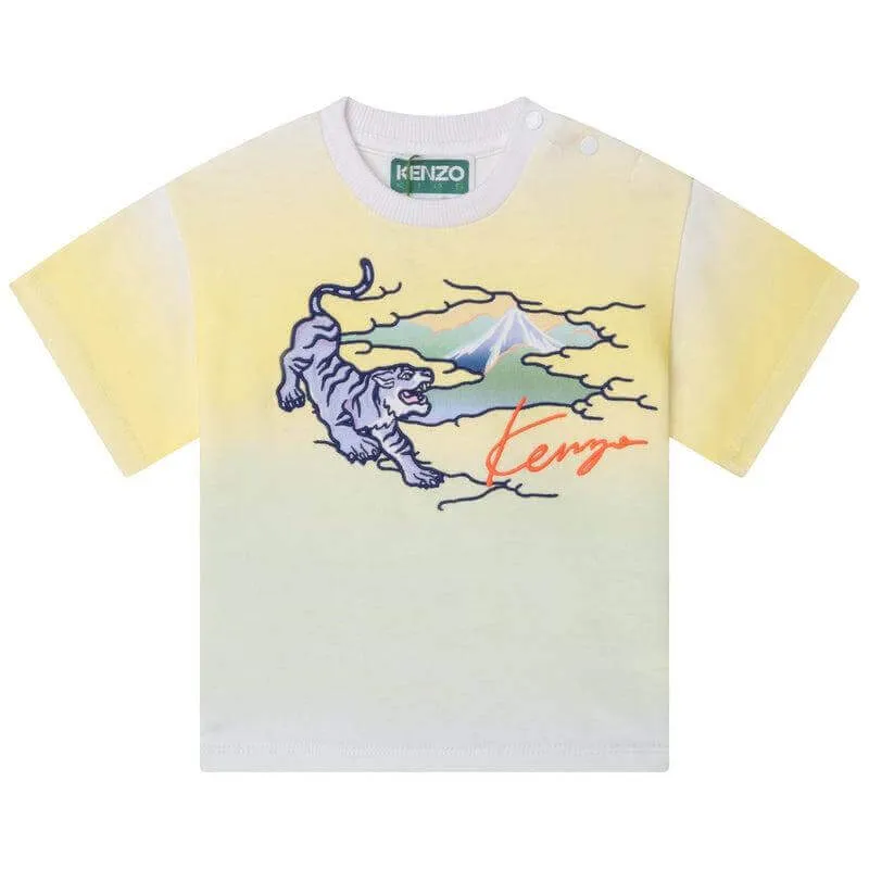 Gelb und Blau Logo T-Shirt für Babyjungen