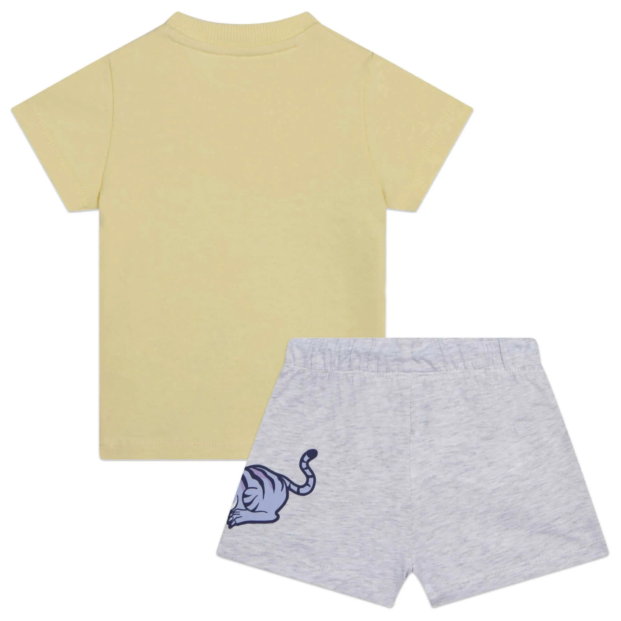 Gelb-graues Tiger-Kurzarmbodyset für Babyjungen