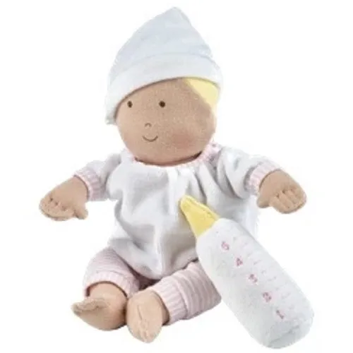 Puppe mit Tragetasche, Decke und Flasche