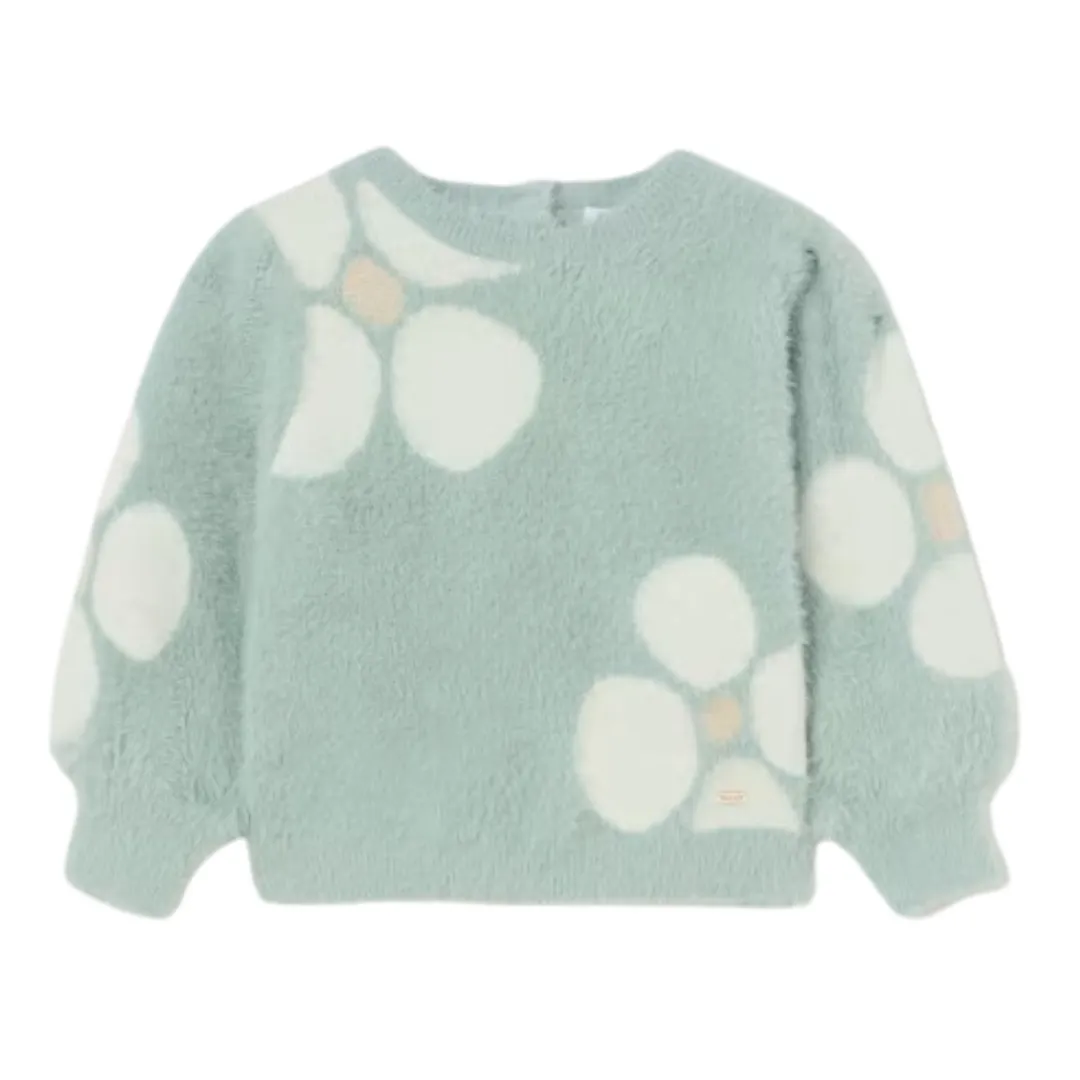Baby Flower Jacquard Pullover - Jade von Mayoral - ENDVerkauf