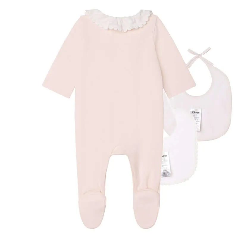 Baby Girls Strampler & Lätzchen Set