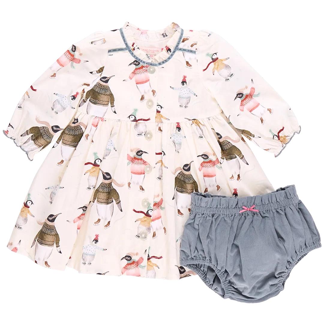Baby Girls Charlie Kleid-Set - Pinguine auf Eis