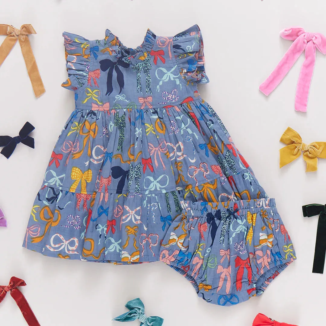 Baby Girl's Jennifer Kleid-Set mit Schleifen über Schleifen