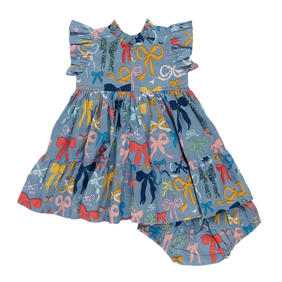 Baby Girl's Jennifer Kleid-Set mit Schleifen über Schleifen
