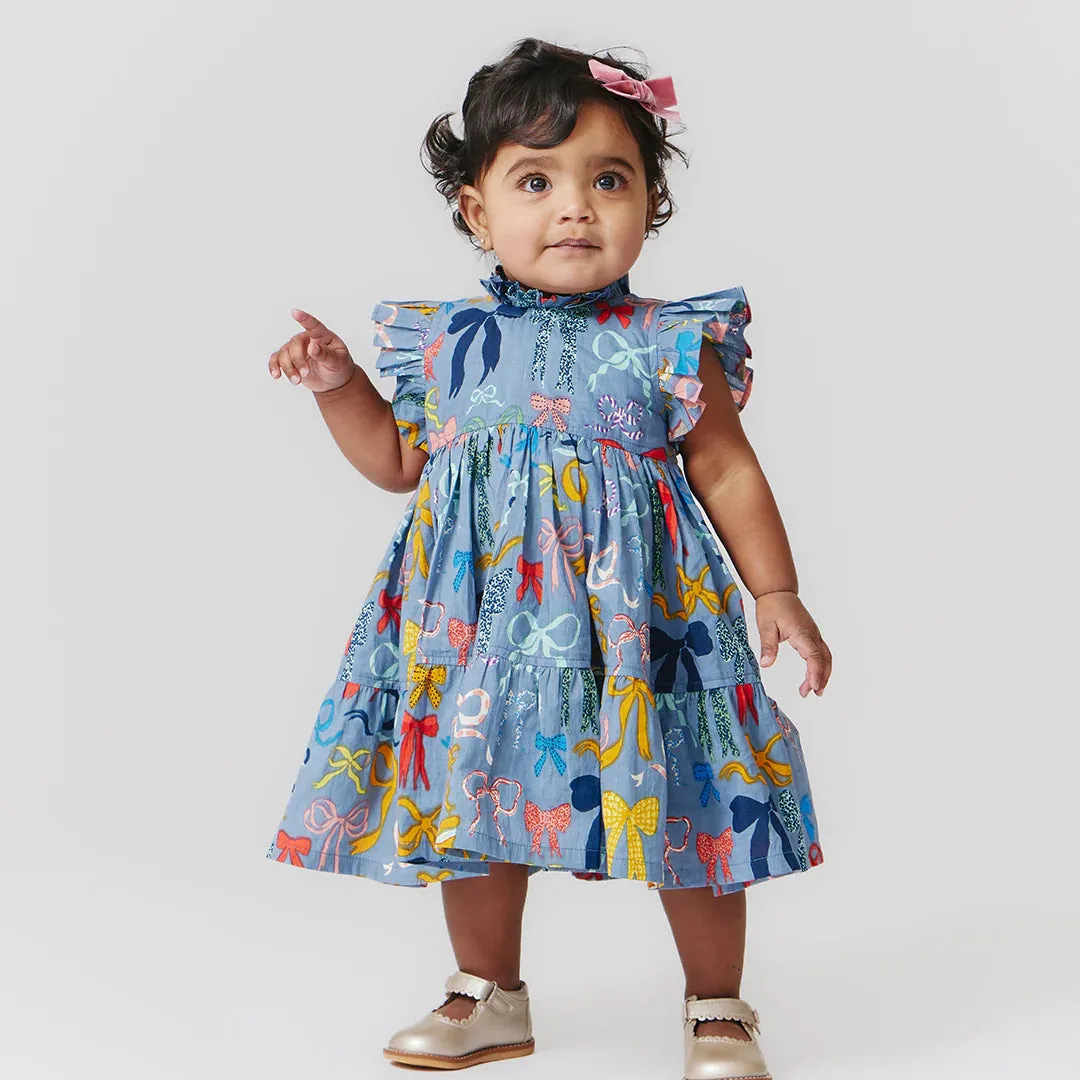 Baby Girl's Jennifer Kleid-Set mit Schleifen über Schleifen