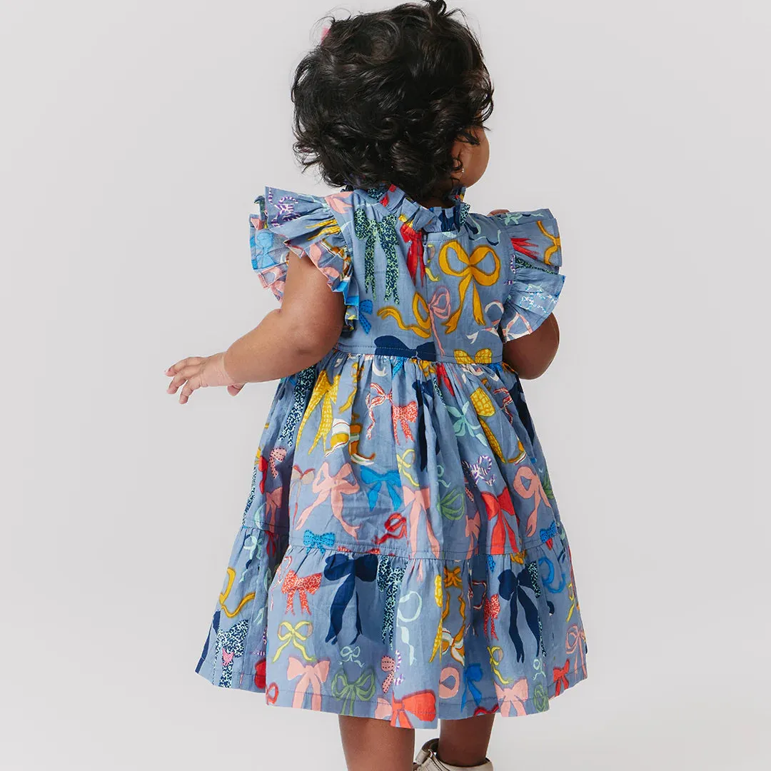 Baby Girl's Jennifer Kleid-Set mit Schleifen über Schleifen