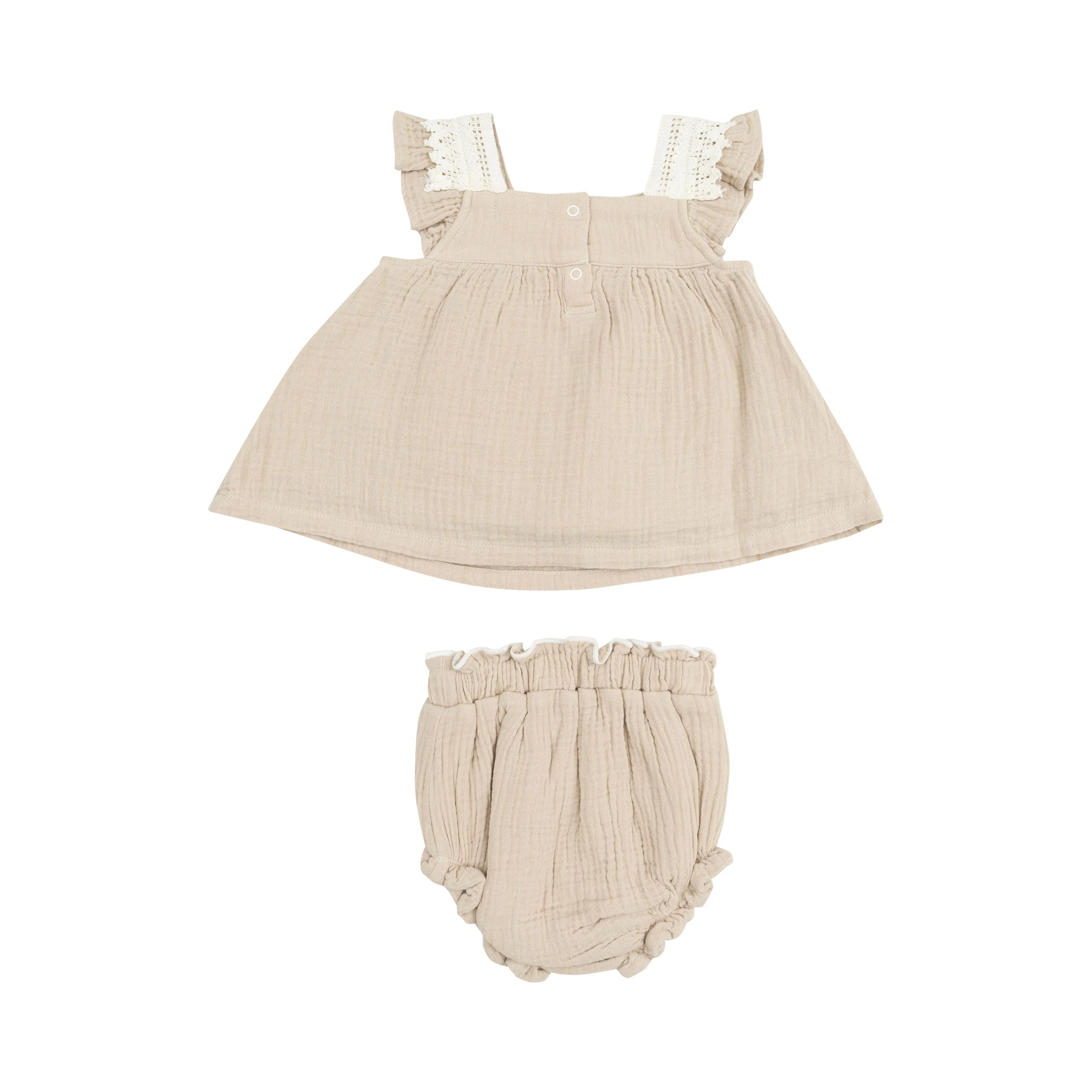 Baby-Mädchen Musselin Oxford Bloomer-Set