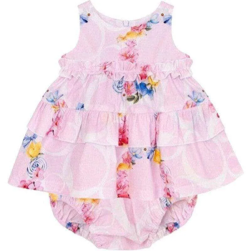 Rosa 2-teiliges Kleid-Set für Baby-Mädchen
