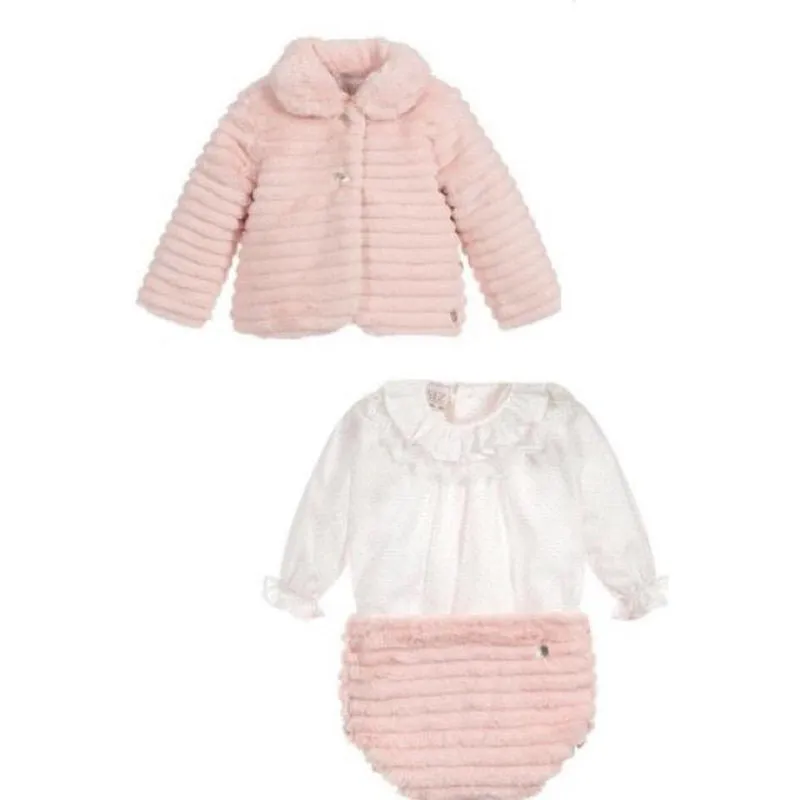 Rosa 3-teiliges Set für Babygirls
