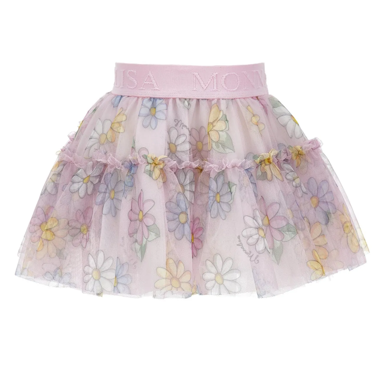 Rosa Blumen-Tüllrock für Baby-Mädchen