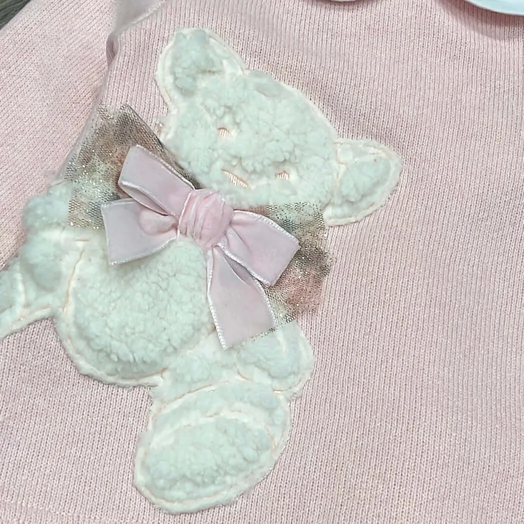 Baby Girls Teddy Pink Leggings-Set