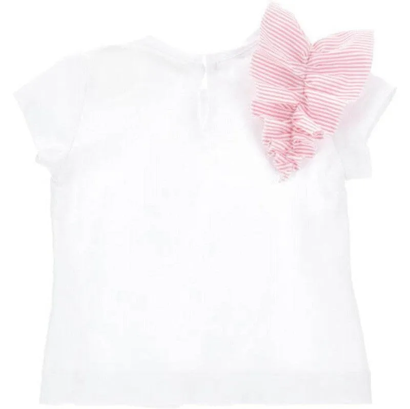 Baby Mädchen Weißes Rüschen Top & Rock Set