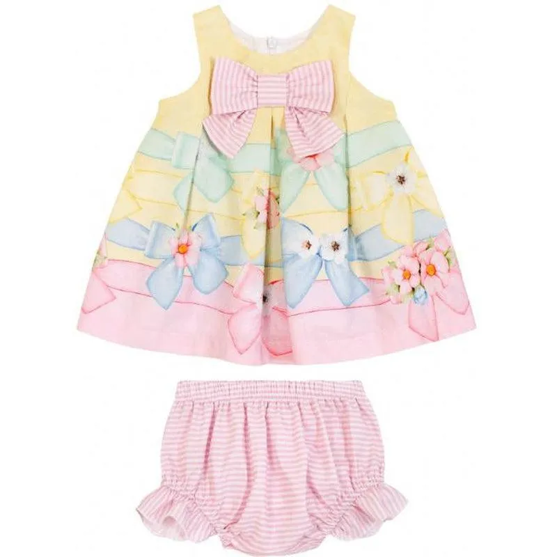 Gelbes Schleifen-Set für Baby-Mädchen