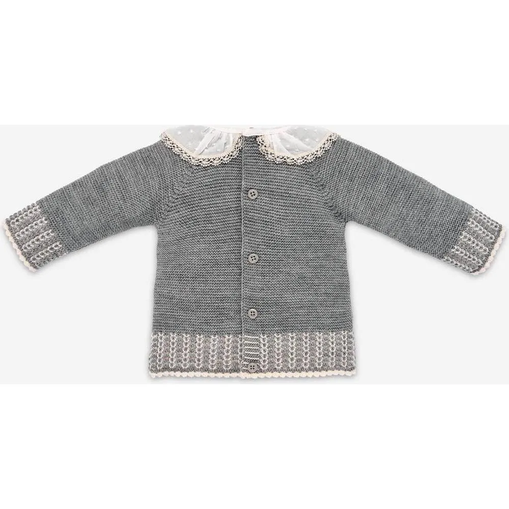 Baby Grau 'Saturno' Strick-Set
