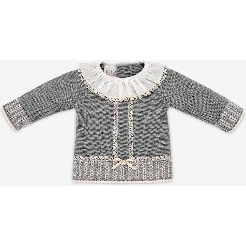Baby Grau 'Saturno' Strick-Set