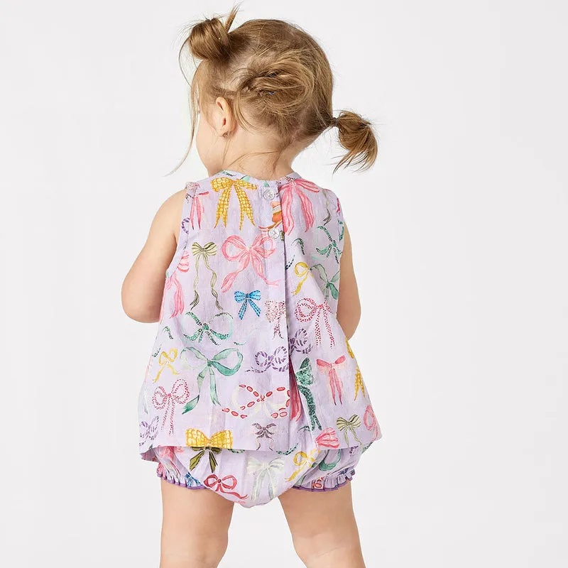 Baby Jaipur Zweiteiler - Lavendel Aquarell Schleifen von Pink Chicken