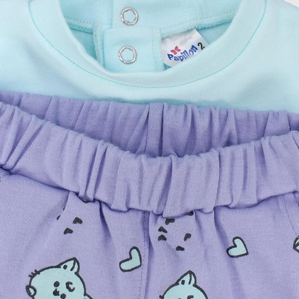 Baby-Kätzchen Kurzarm-Pyjama