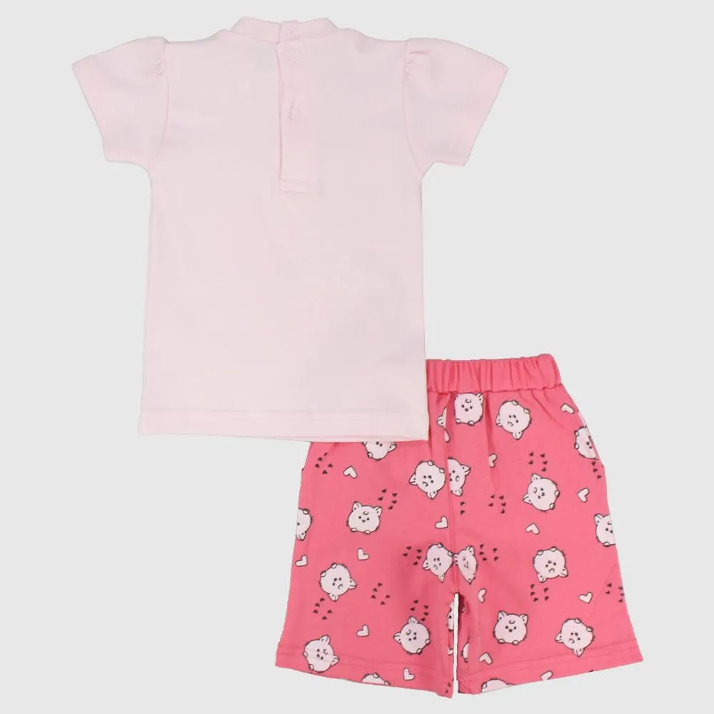 Baby-Kätzchen Kurzarm-Pyjama