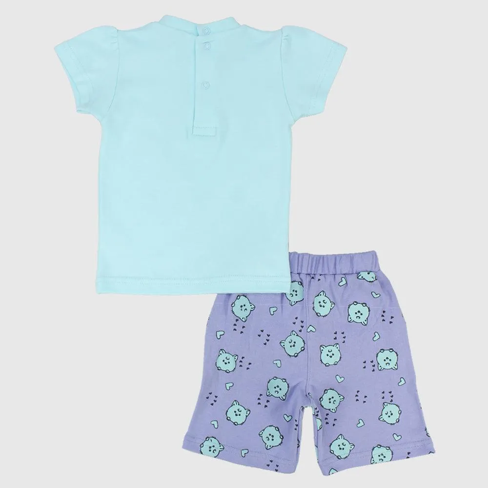 Baby-Kätzchen Kurzarm-Pyjama
