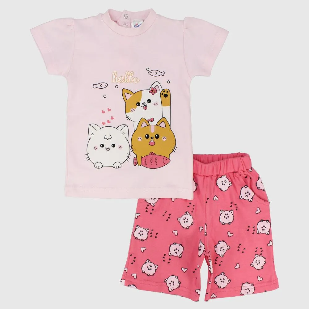 Baby-Kätzchen Kurzarm-Pyjama