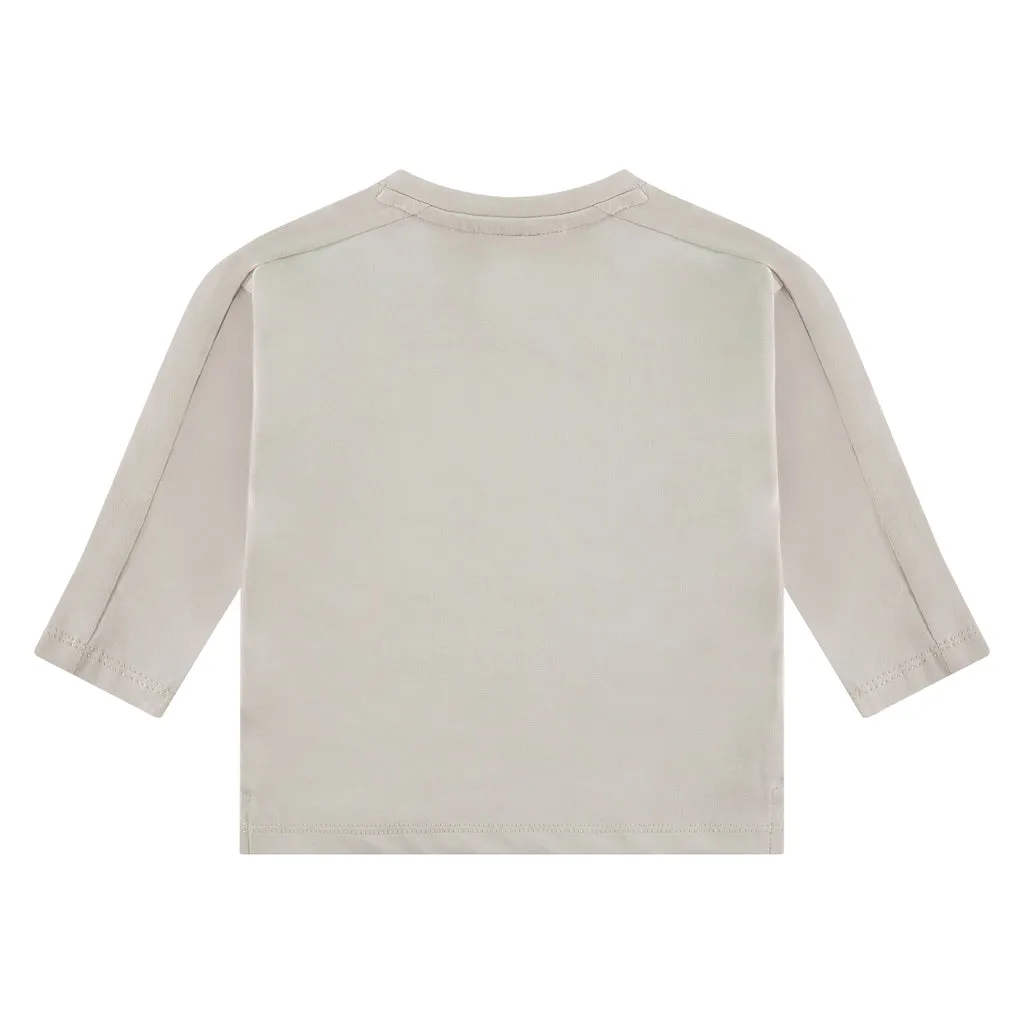 Baby Long Sleeve Camping T-Shirt - Knochenfarbe von Babyface