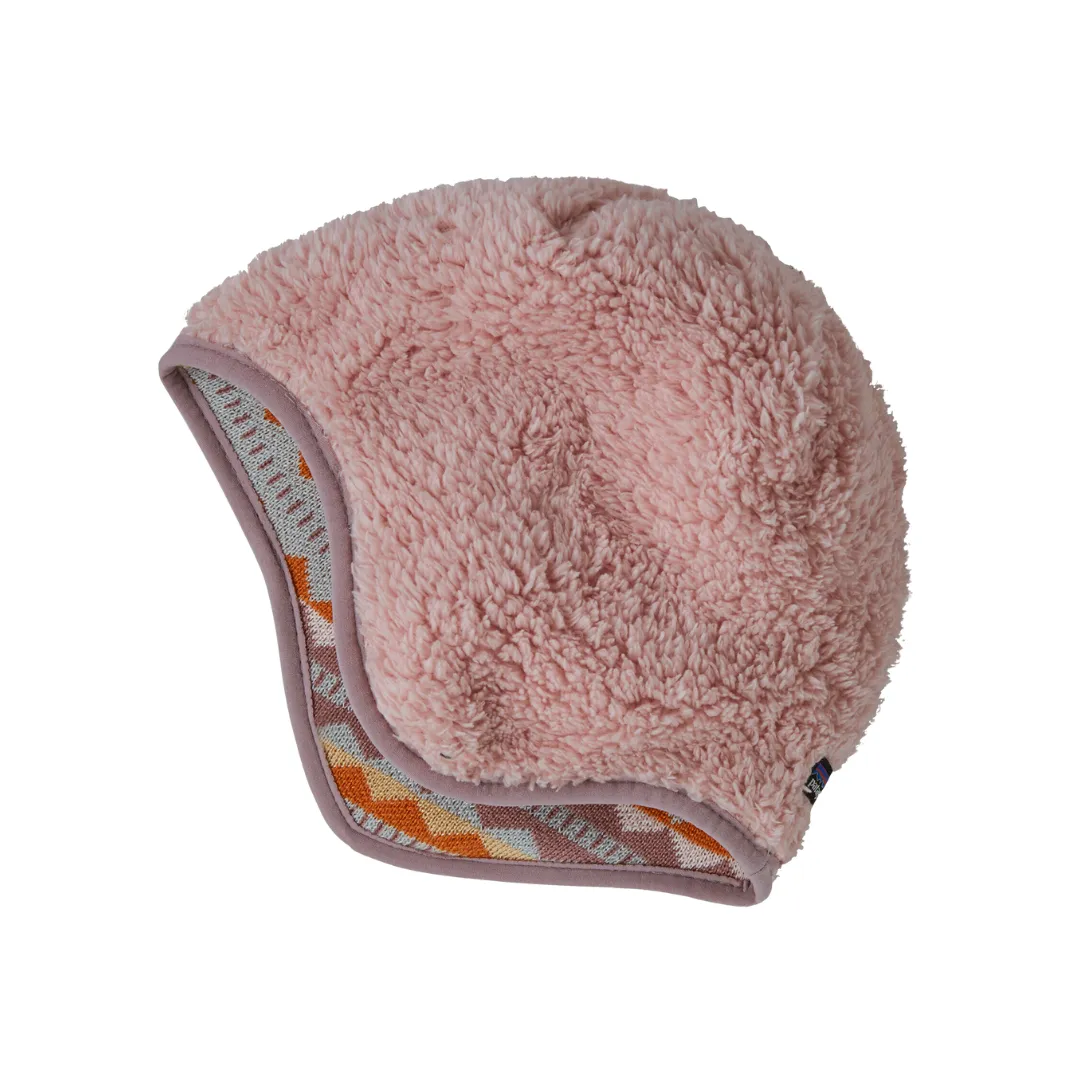 Baby Reversible Beanie - Diamantstreifen: Stürmisches Mauve von Patagonia