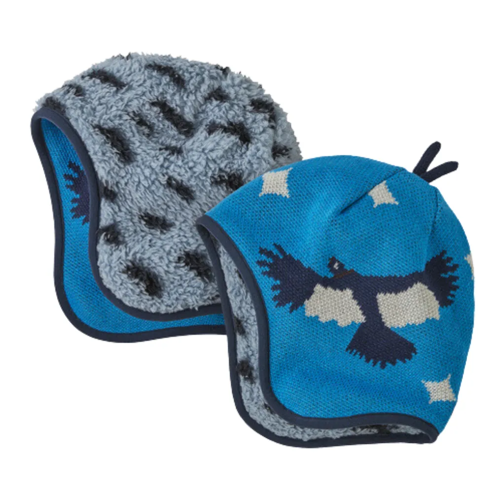 Baby Reversible Beanie - Guanaco Fiesta Blue Bird von Patagonia