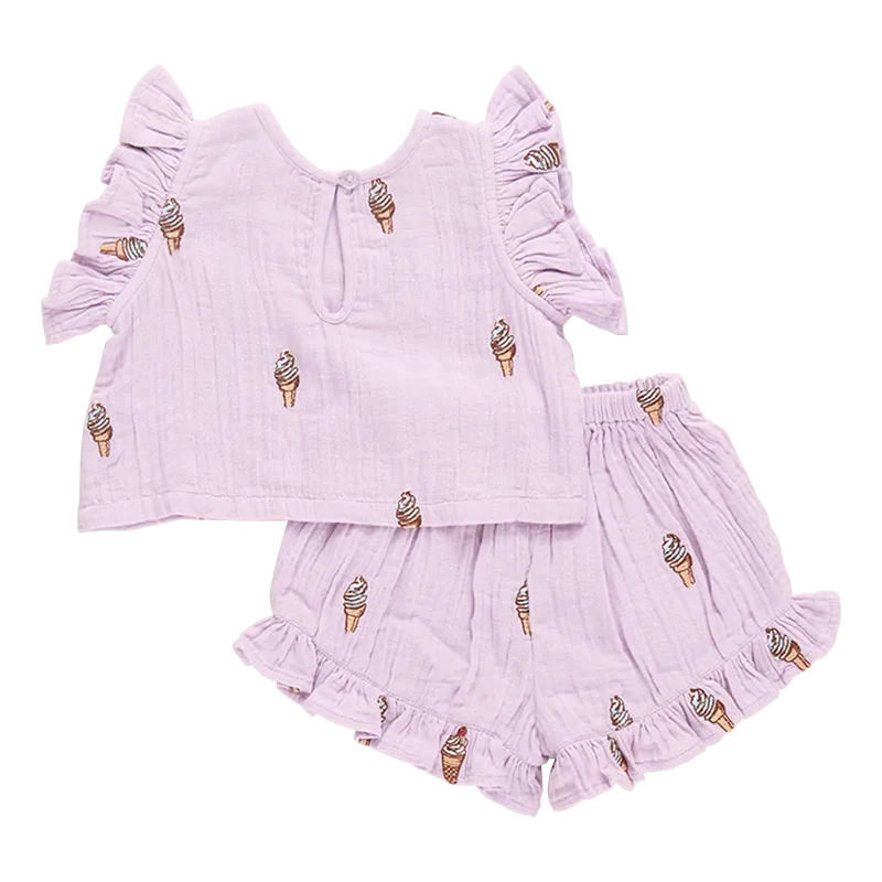 Baby Roey Zweiteiler - Lavendel Soft Serve von Pink Chicken