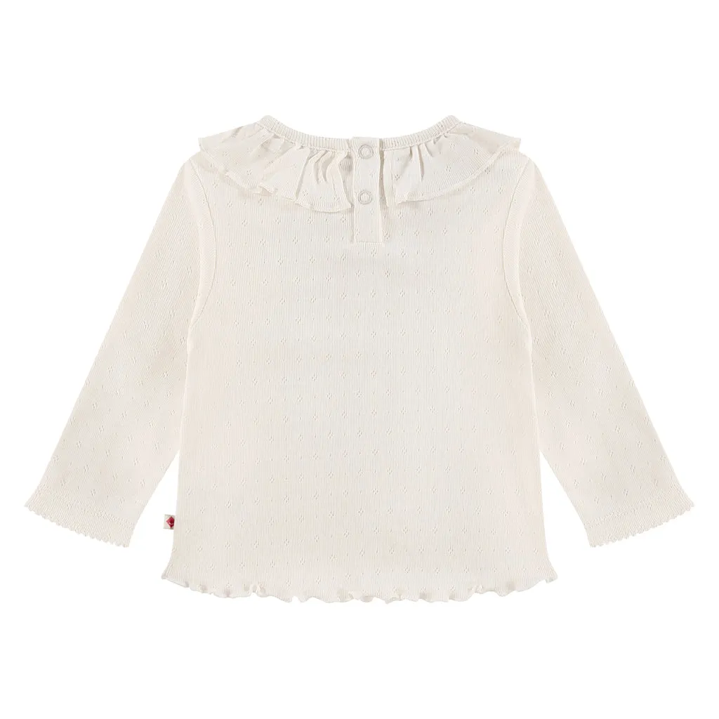 Baby Ruffle Kragen Langarm - Creme von Babyface