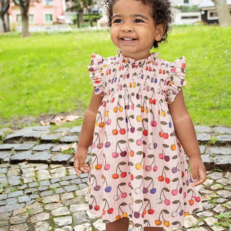 Baby Stevie Kleid-Set - Wolkenrosa Kirschblüte von Pink Chicken