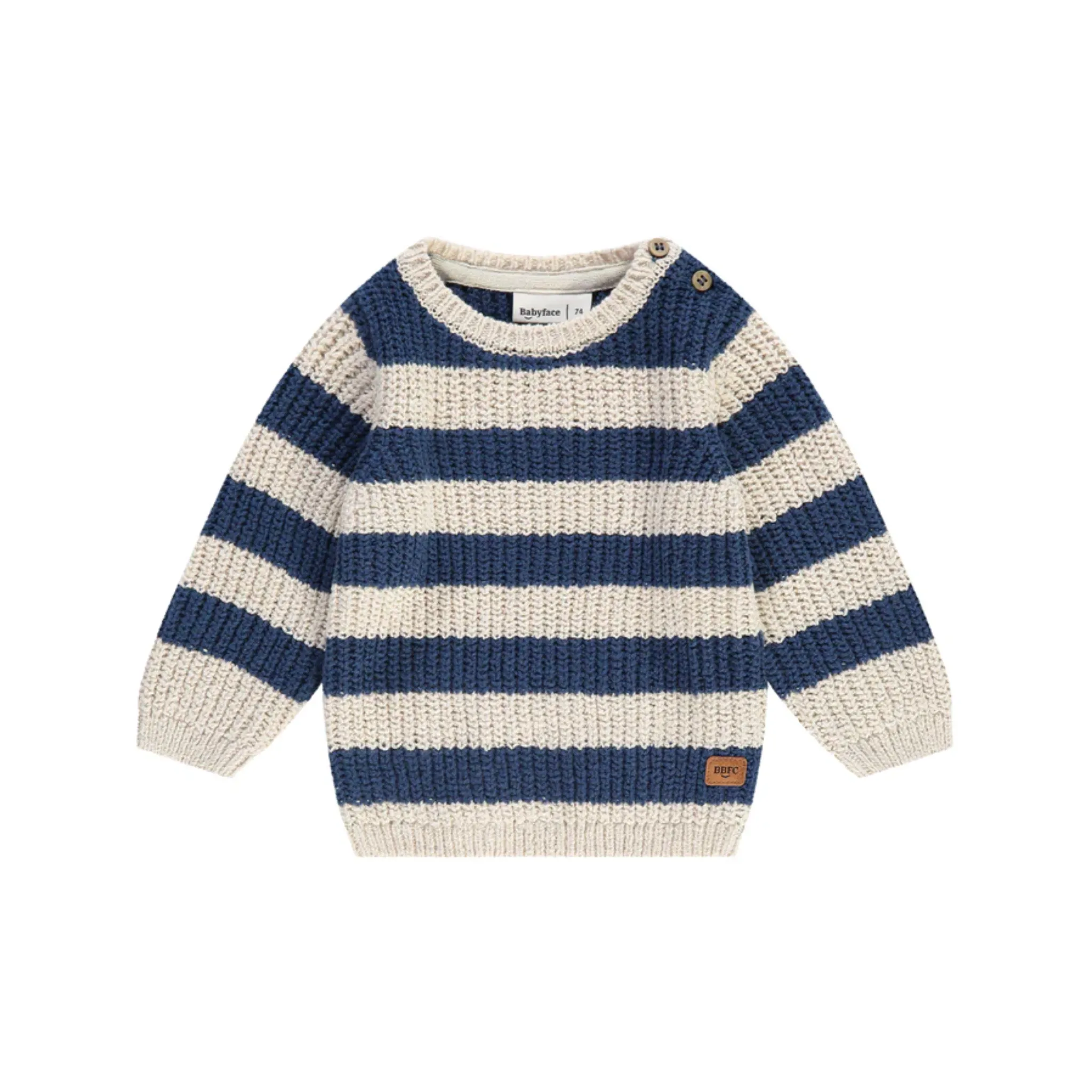 Baby-Gestricktes Sweater - Blau/Creme von Babyface
