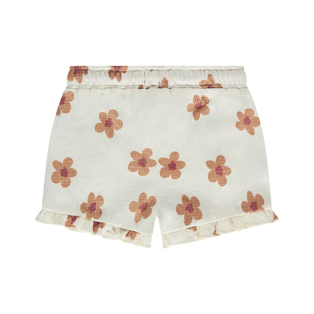 Baby Sweat Shorts - Cremefarbenes Blumenmuster von Babyface