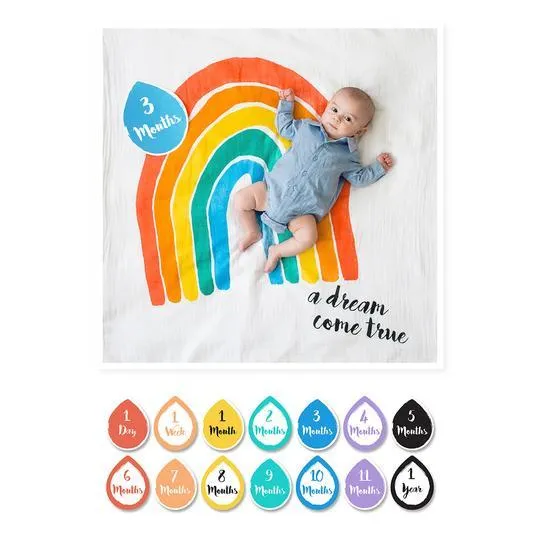 Baby's Erstes Jahr Decke und Karten Set - Ein Traum wird wahr