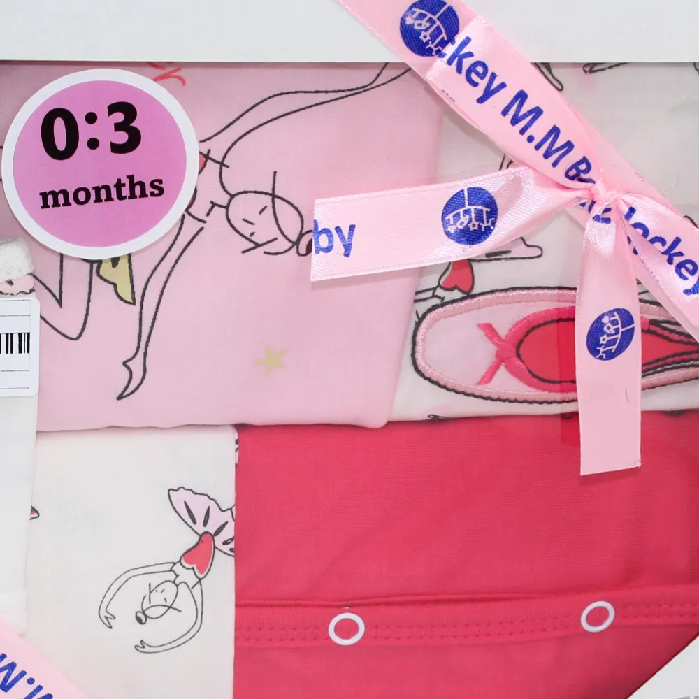 Ballett-Themen Geschenkbox für Baby-Mädchen – 5-teilig (0-3 Monate)