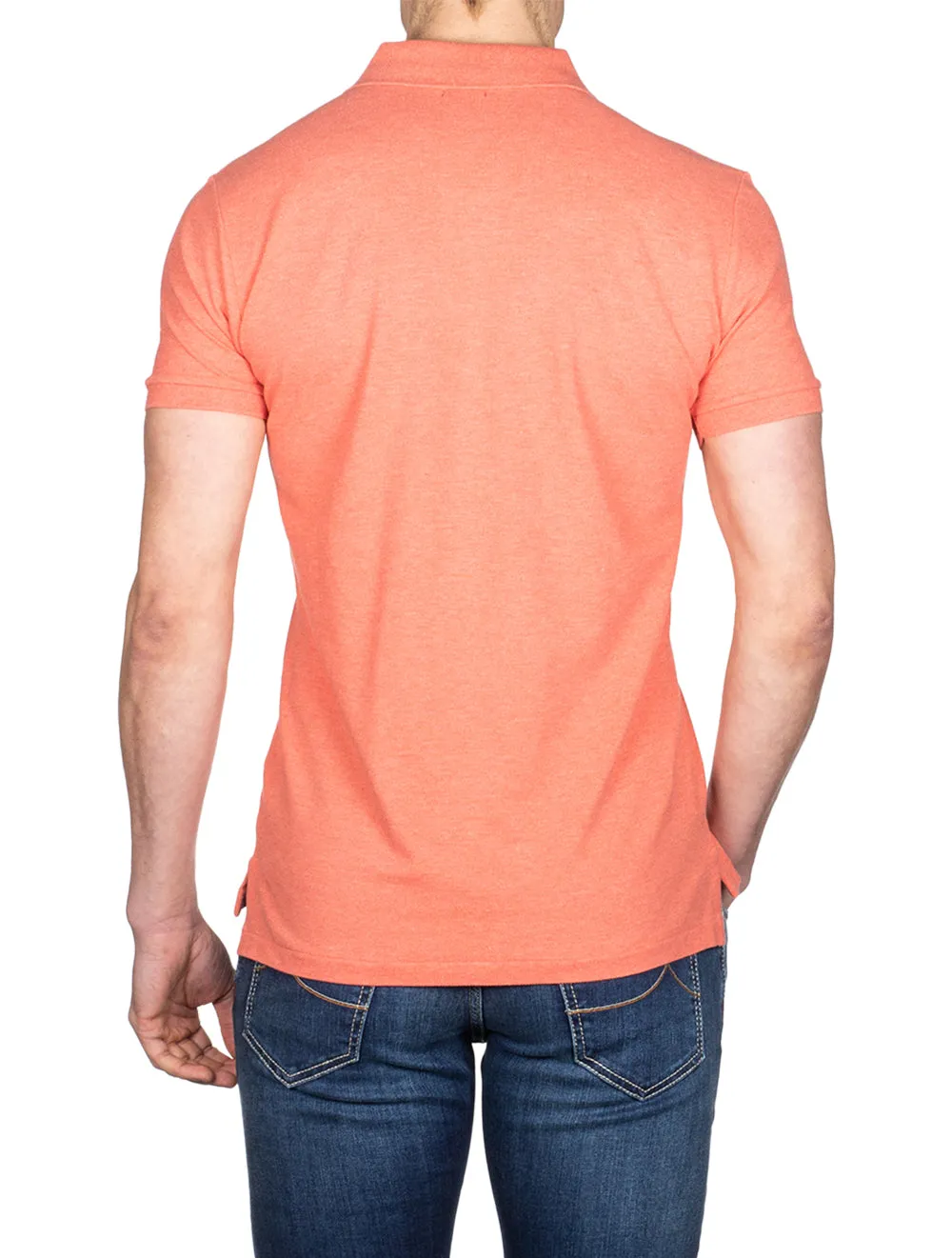 Basic Mesh Polo Amalfi Rot Meliert
