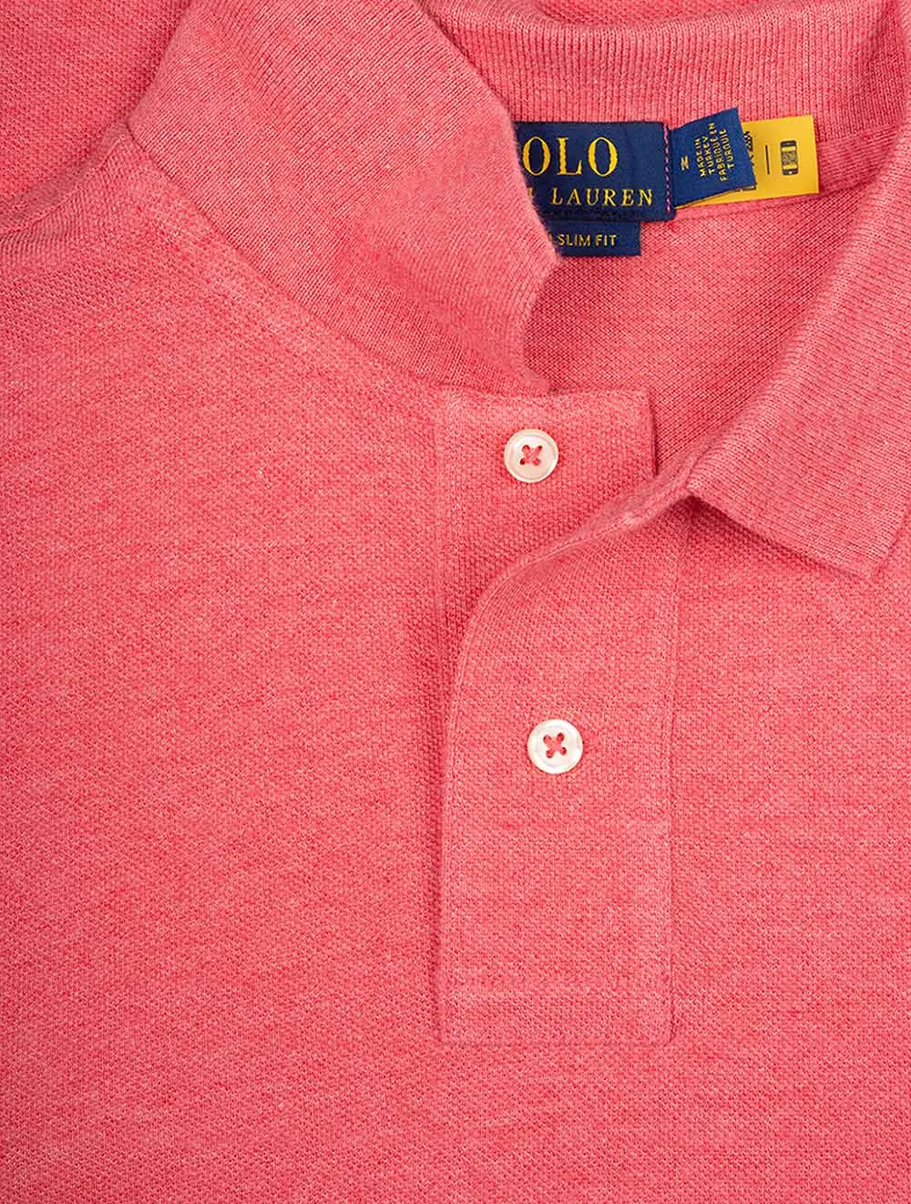 Einfaches Mesh-Polohemd Rot