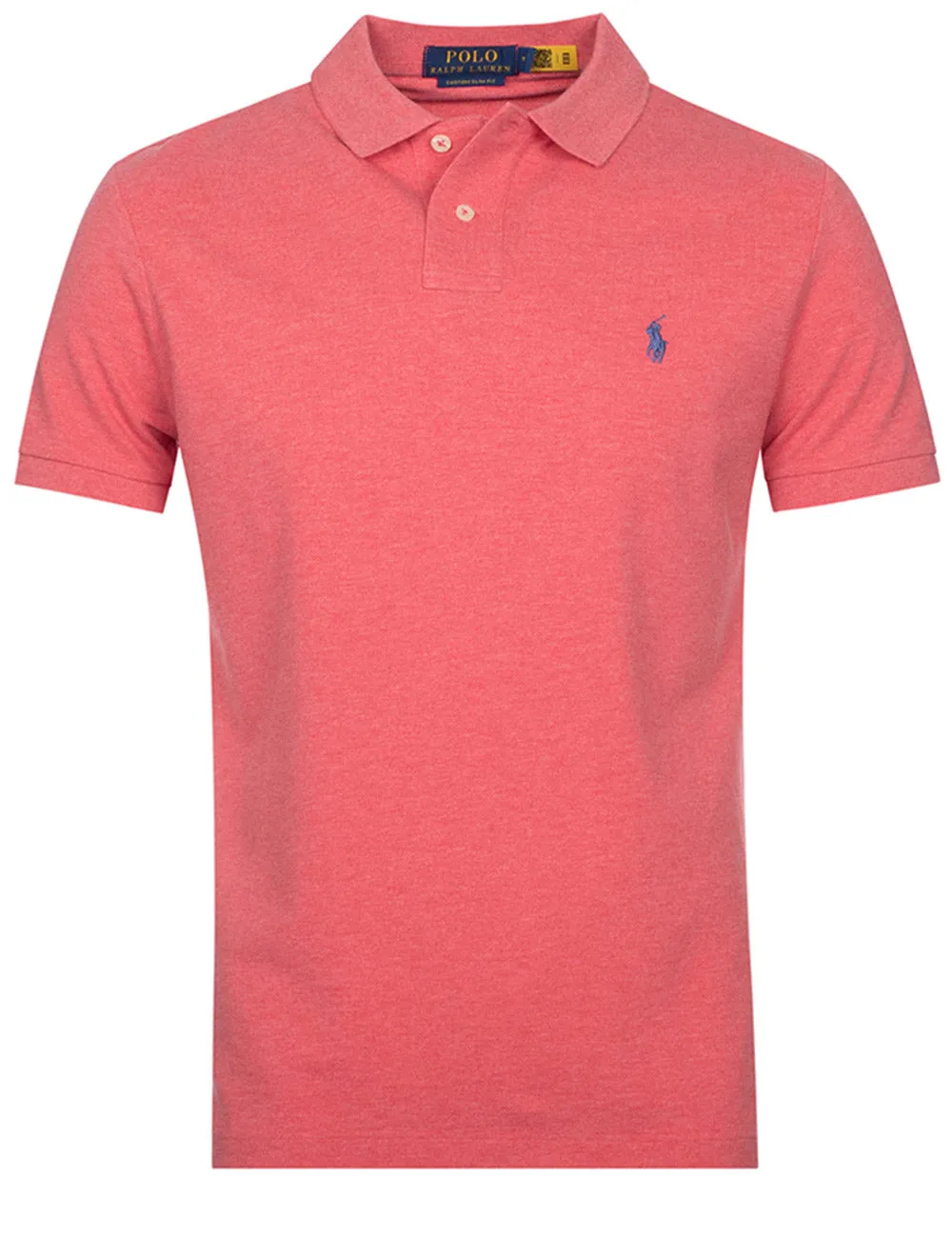 Einfaches Mesh-Polohemd Rot
