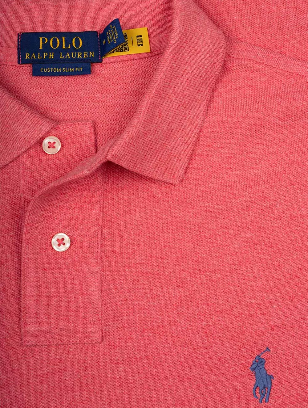 Einfaches Mesh-Polohemd Rot