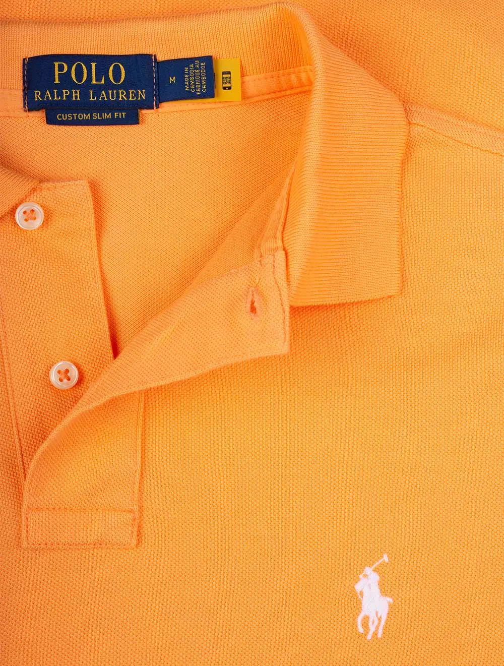Einfaches Polohemd mit kurzen Ärmeln in Orange