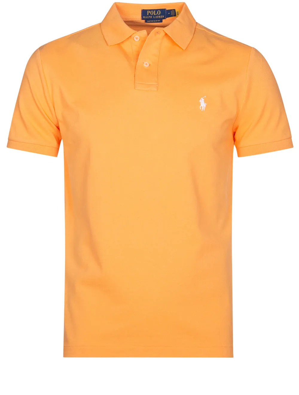 Einfaches Polohemd mit kurzen Ärmeln in Orange