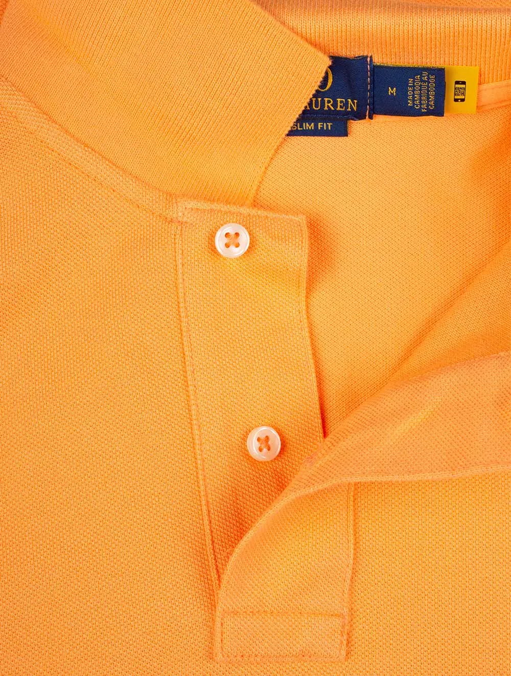 Einfaches Polohemd mit kurzen Ärmeln in Orange
